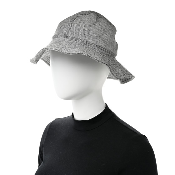 HERMES 完売続出 超上品お帽子 コレット Colette リネンハット HERMES Linen Cotton Colette Bucket Hat 58 Black 1601412