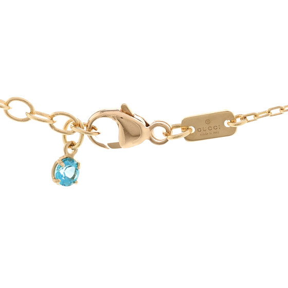 GUCCI 18K Yellow Gold Running GG Pendant Necklace 1576775