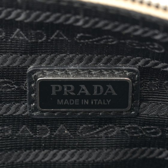 PRADA Saffiano Cuir Triangle Logo Embossed Triangle Shoulder