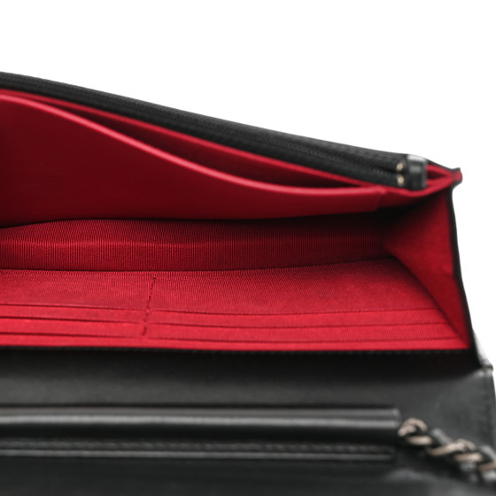 CHANEL Aged Calfskin Quilted Gabrielle Wallet On Chain WOC