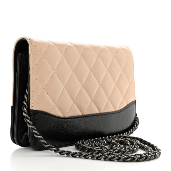 その他 GABRIELLE CHANEL CHANEL Aged Calfskin Quilted Gabrielle Wallet On Chain WOC