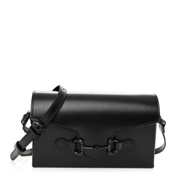 【GUCCI】HORSEBIT 1955 ミニバッグ Gucci Horsebit 1955 Mini leather shoulder bag in black