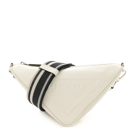 【人気/関税/送料込み】 Prada Saffiano Triangle Logo Half Wal PRADA Saffiano Cuir Triangle Logo Embossed Triangle Shoulder