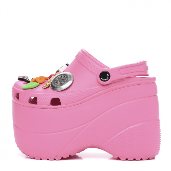 25SS new/BALENCIAGA x Crocsトングサンダル Sandal Pink BALENCIAGA X CROCS Rubber Textured Womens Platform Sandals