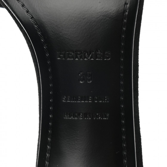 HERMES シックな【Sandali Jaures】カーフスキン ブラック 人気 HERMES シックな【Sandali Jaures】カーフスキン ブラック 人気