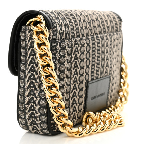 MARC JACOBS Cotton Jacquard Monogram Snapshot Camera Bag