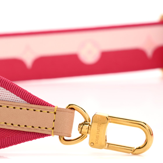 LOUIS VUITTON Jacquard Neverfull BB Shoulder Strap Pink