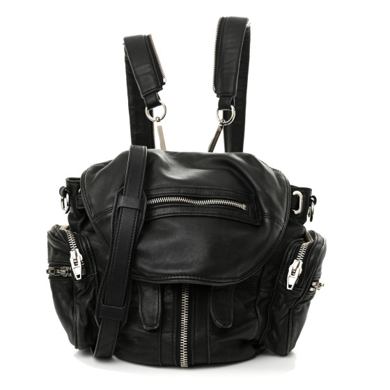 ALEXANDER WANG MARTI リュック ラムレザー ALEXANDER WANG Lambskin Marti Backpack Bag Washed Black