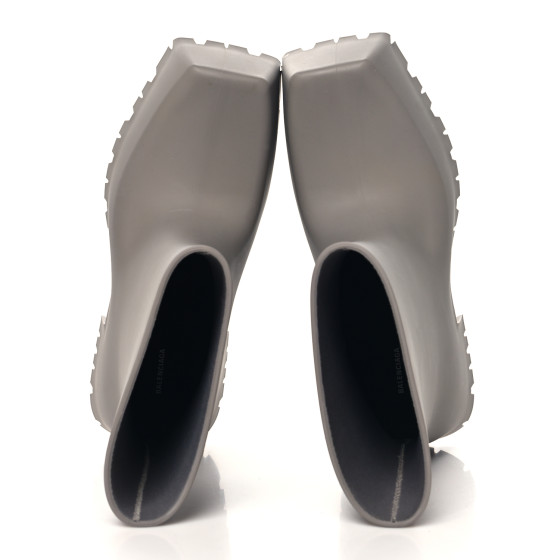 BALENCIAGA Rubber Trooper Boots 37 Grey 1668408 | FASHIONPHILE