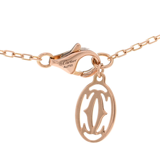 CARTIER 18K Pink Gold Diamond LM D'Amour Pendant Necklace