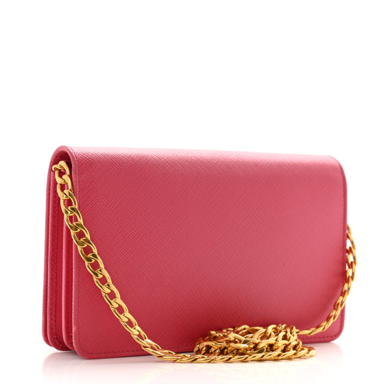 PRADA SAFFIANO キーケースPEONIA PRADA Saffiano Compact Kiss Lock Wallet Peonia 558155