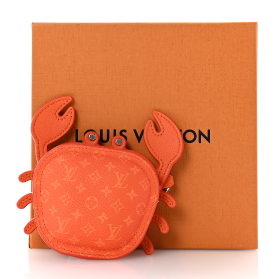 LOUIS VUITTON Monogram Crab Bag Charm Orange 1678069