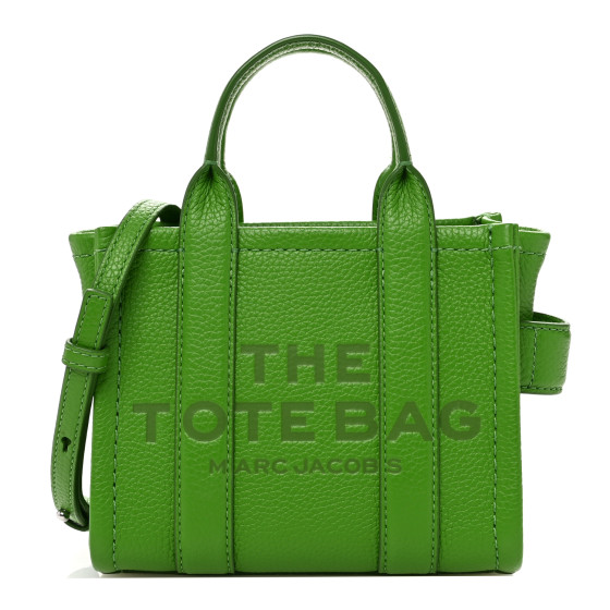 MARC JACOBS Grained Calfskin Mini The Tote Bag Kiwi 1677293