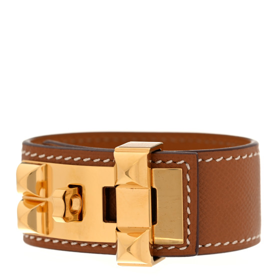 HERMES Madame Calfskin Collier de Chien CDC 24 Bracelet T2
