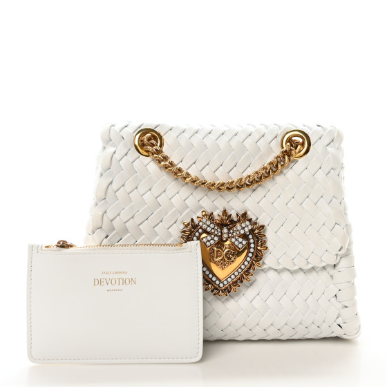 DOLCE & GABBANA Nappa Woven Small Devotion Envelope Shoulder