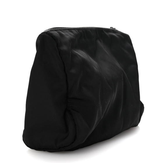 PRADA Nylon Tessuto Cosmetic Pouch Black 1680356 | FASHIONPHILE