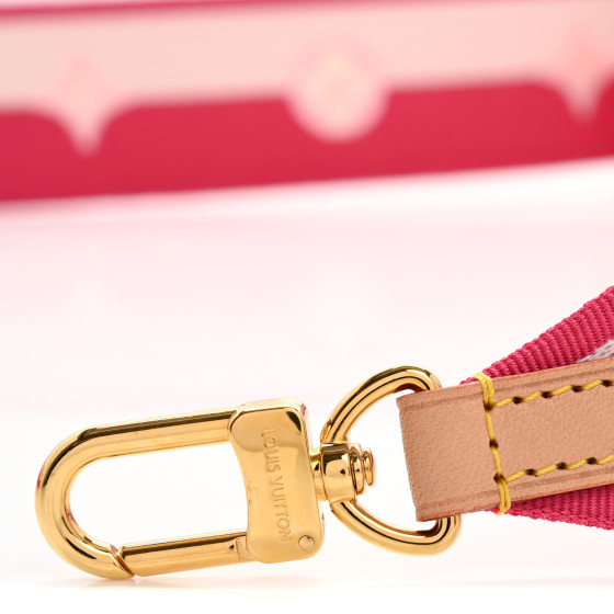 LOUIS VUITTON Jacquard Neverfull BB Shoulder Strap Pink