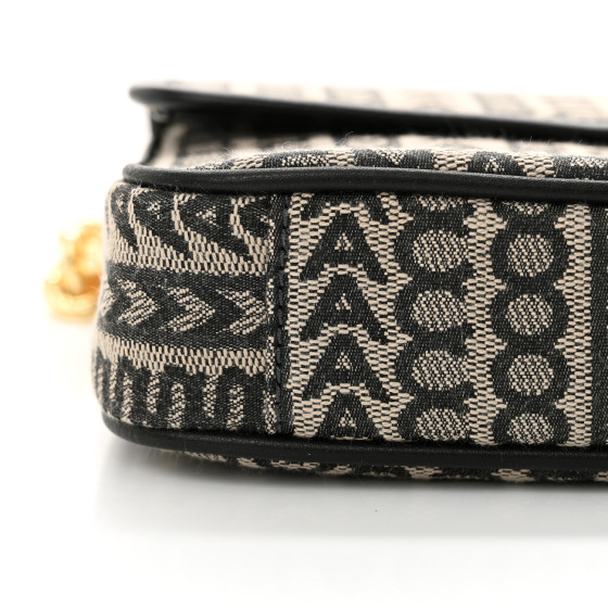 MARC JACOBS Cotton Jacquard Monogram Snapshot Camera Bag
