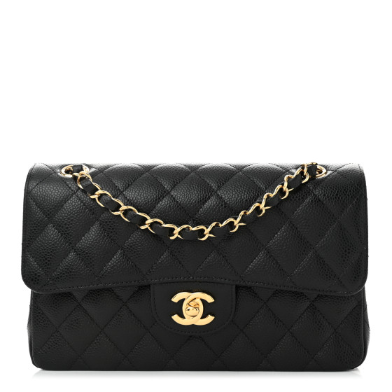 CHANEL Caviar Quilted Small Double Flap Black