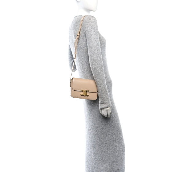 CELINE Shiny Calfskin Teen Triomphe Nude