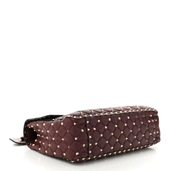 VALENTINO GARAVANI Nappa Large Rockstud Spike Shoulder Bag