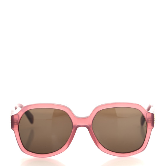 CELINE Acetate Triomphe Sunglasses CL40189F Milky Merlot