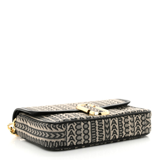 MARC JACOBS Cotton Jacquard Monogram Snapshot Camera Bag