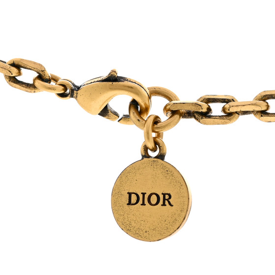 CHRISTIAN DIOR Metal Pearl Crystal J'Adior Choker Necklace