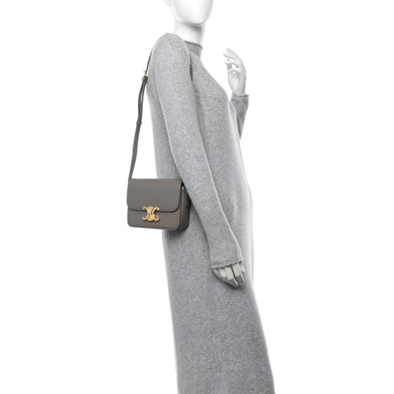 CELINE Shiny Calfskin Teen Triomphe Pebble