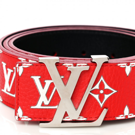 LOUIS VUITTON X SUPREME Monogram 40mm LV Initiales Belt 95