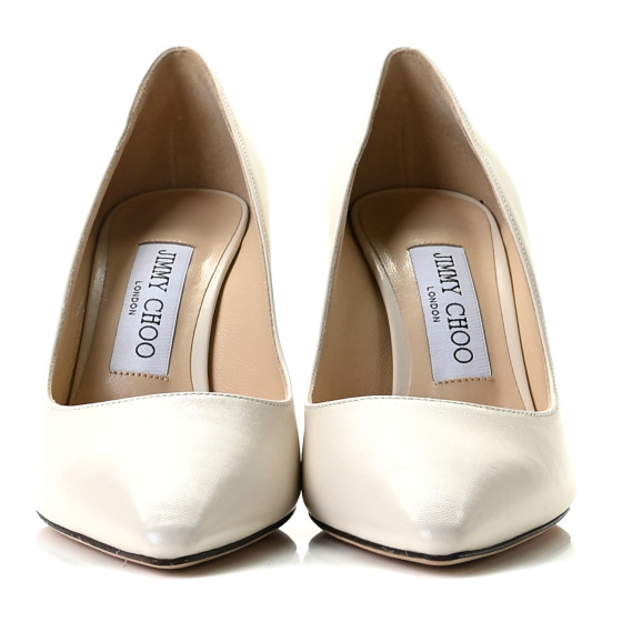 JIMMY CHOO Kid Pointy Toe Romy 100 Pumps 36 Chalk 869310