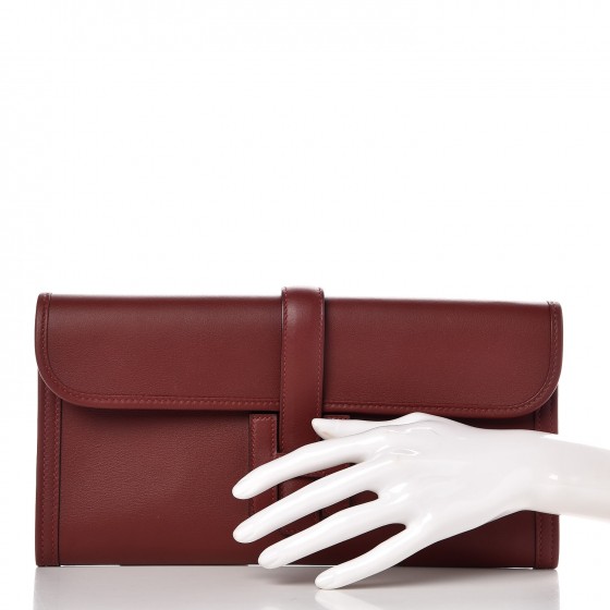 HERMES Swift Jige Elan 29 Clutch Rouge H 289257 | FASHIONPHILE