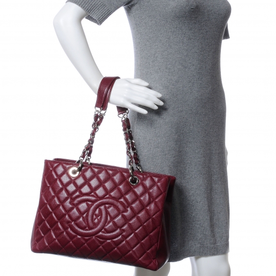 CHANEL Caviar Grand Shopping Tote GST Bordeaux 48913