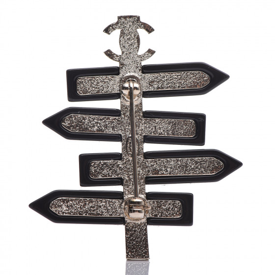 CHANEL Resin Chanel By The Sea Sign Brooch Multicolor 370734