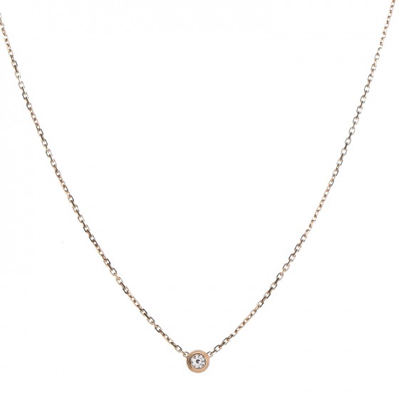 CARTIER 18K Yellow Gold Diamond XS D'Amour Pendant Necklace