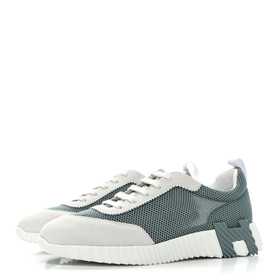 エルメス HERMES Air Mesh Suede Goatskin Bouncing Sneakers 40 Vert D