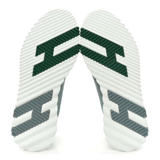 HERMES Air Mesh Suede Goatskin Bouncing Sneakers 40 Vert D