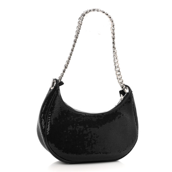 CELINE｜SHOULDER BAGS (MEDIUM AVA CHAIN IN SEQUINS WITH Celine Sequin Medium Chain Ava Black Shoulder Bag – Fashion