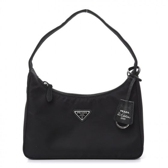 PRADA Tessuto Nylon Mini Re-Edition 2000 Bag Black 475740