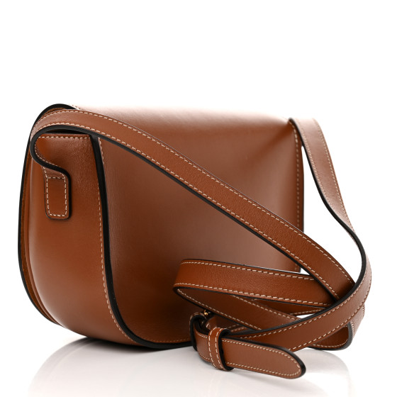 CELINE Smooth Calfskin Cuir Triomphe Folco Crossbody Bag Tan