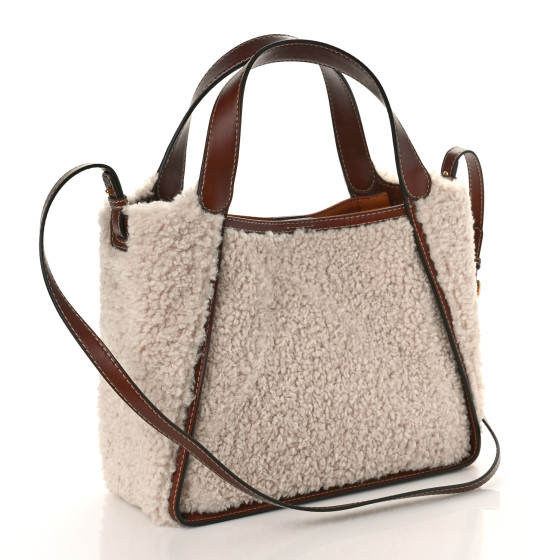 STELLA MCCARTNEY Mat Eco Alter Nappa Alter Shearling Tote
