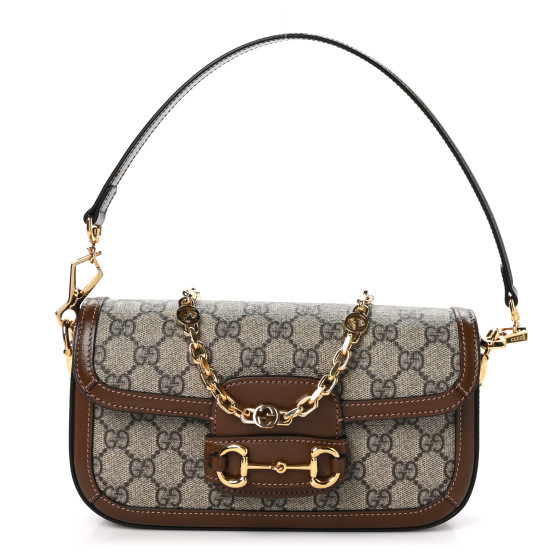 うのにもお得な Small Monogram Supreme GG GUCCI Horsebit Shoulder Chain 1955 バッグ