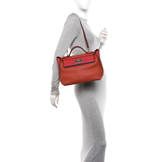 NEW HERMES ROUGE H RED BIRKIN 25 BOX LEATHER SELLIER GHW BAG