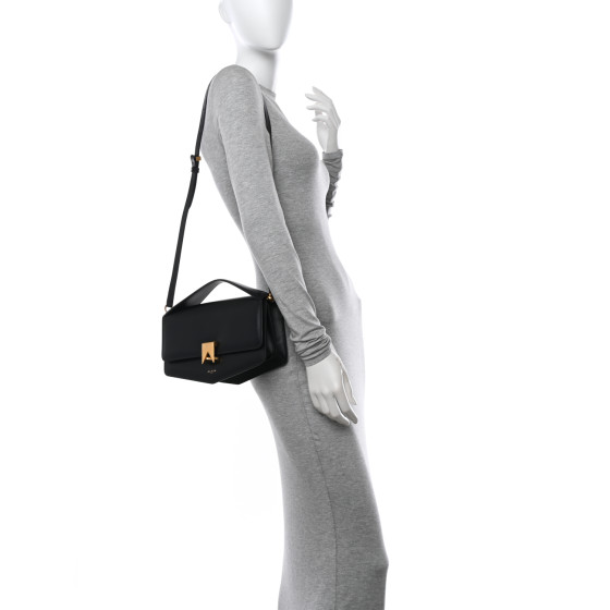 ALAIA◆Le Papa East ボックスカーフスキン ショルダーバッグ ALAÏA Le Papa With Chain Small Bag In Metallic Goatskin