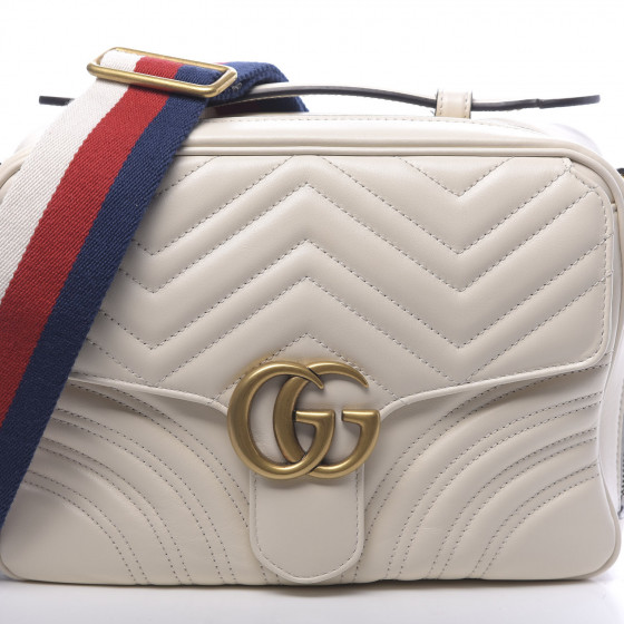 GUCCI Calfskin Matelasse Sylvie Web Small GG Marmont Top