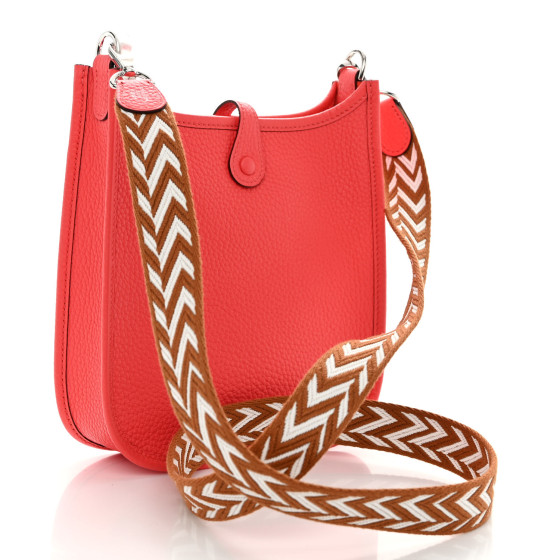 【HERMES】EVELYNE 16 TPM AMAZONE Rose texas HERMES Taurillon Clemence Zigzag Sangle Evelyne TPM Rose
