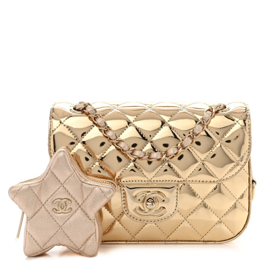 CHANEL Mirror Calfskin Metallic Calfskin Quilted Hollywood Boulevard ...