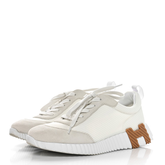 ヤギポン　HERMES エルメス HERMES Technical Mesh Suede Goatskin Bouncing Sneakers 37