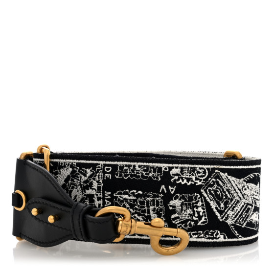 Christian Dior ミッツァ plan de paris Plan de Paris Mitzah Scarf White and Black Silk Twill | DIOR
