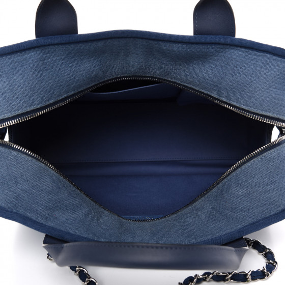 CHANEL Denim Deauville Bowling Bag Blue 693422 | FASHIONPHILE